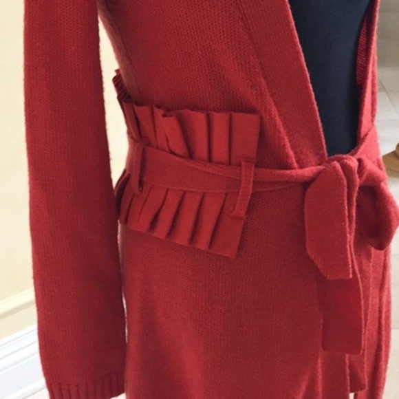 Charlie & Robin S Squeezebox Cardigan Orange - Picture 4 of 6